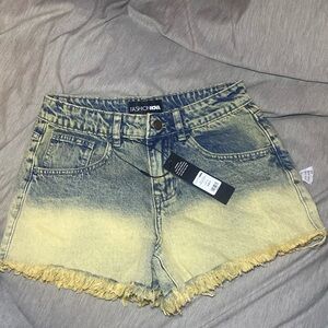 Vintage tinted denim shorts